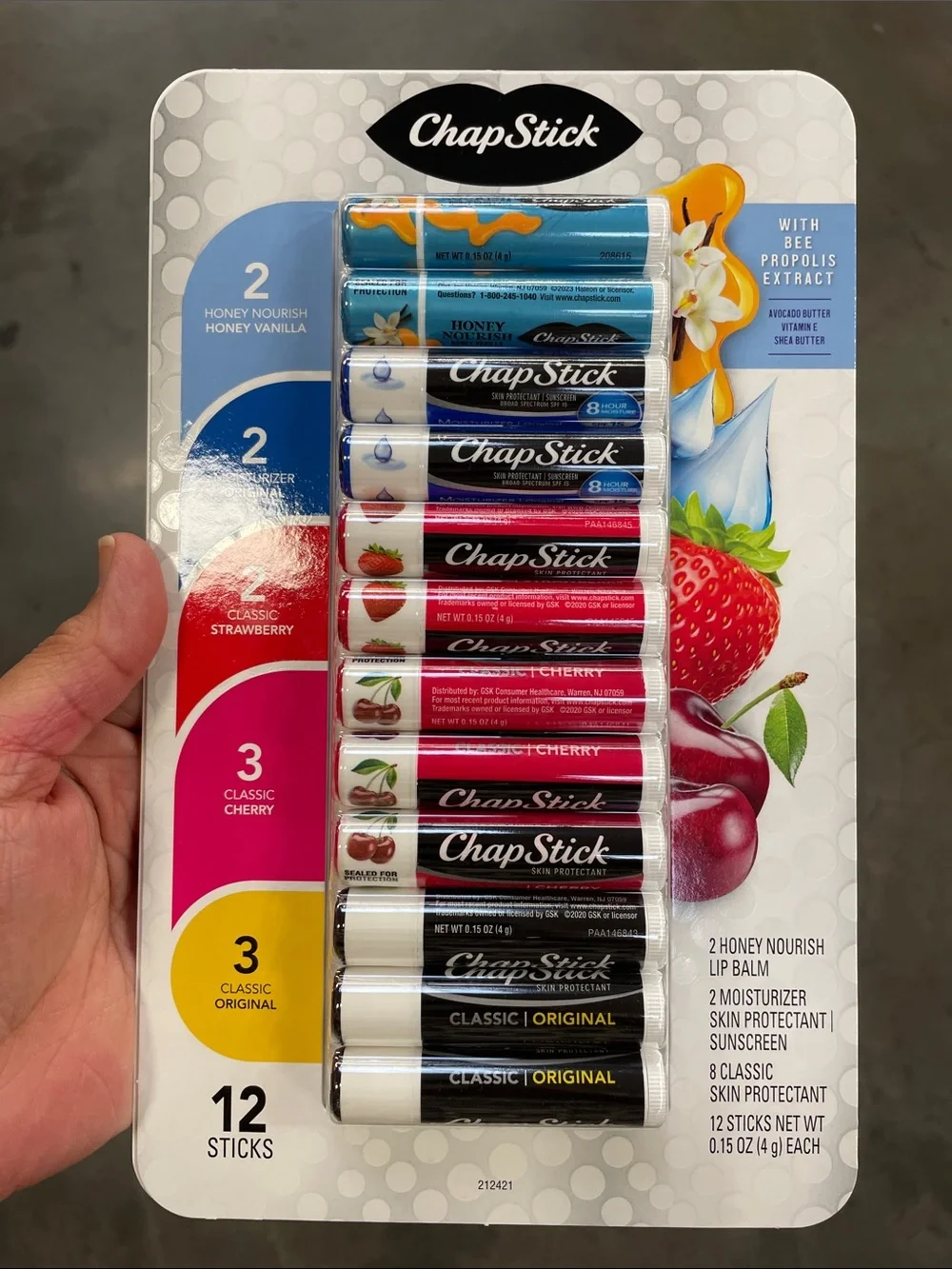 Chap Stick Moisturizer Lip Balm Value Pack 12 Pieces